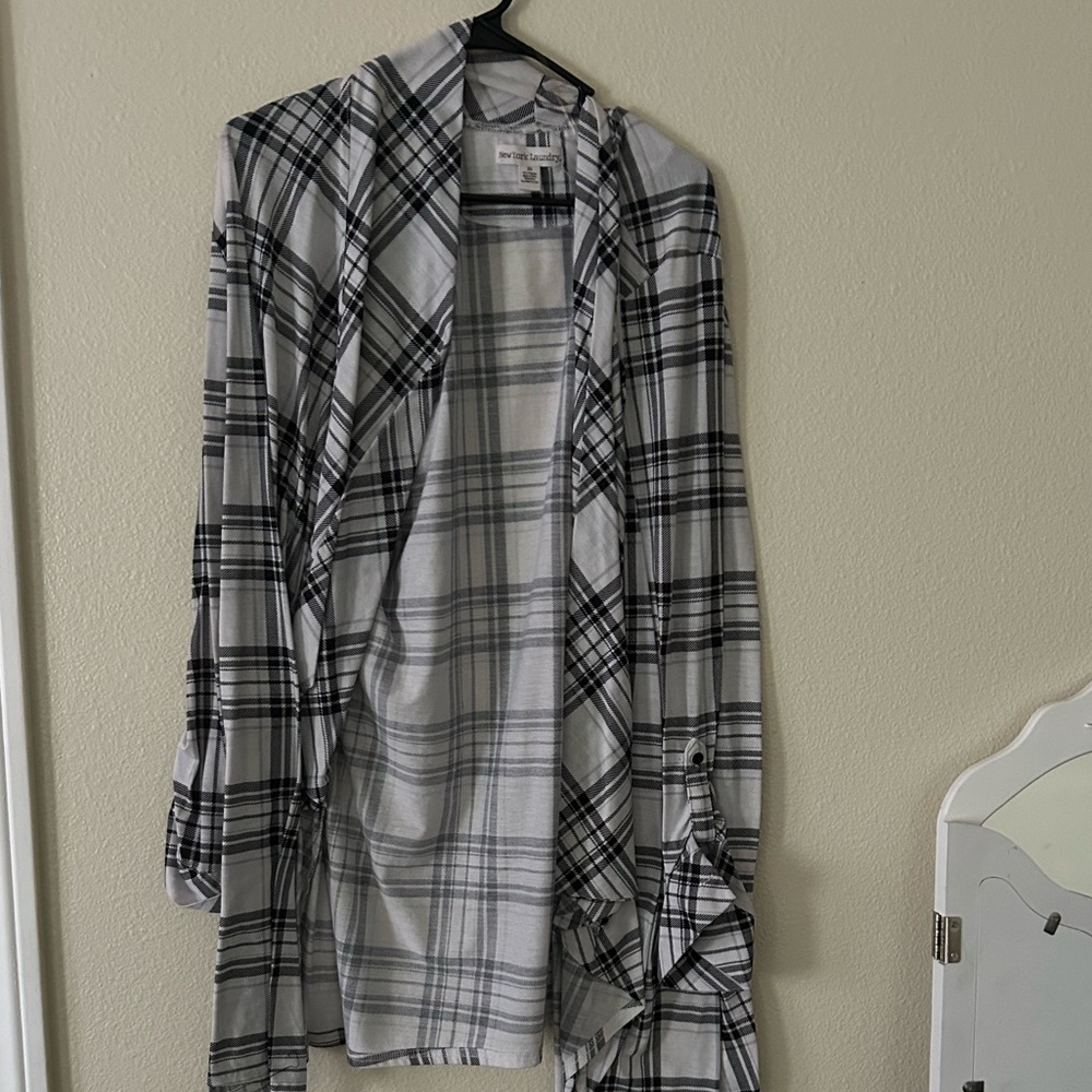 Flannel cardigan